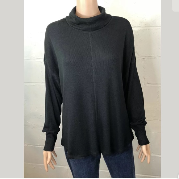Sanctuary Tops - Sanctuary Turtleneck Long Sleeve Tee Black